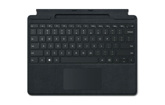 Microsoft Surface Pro Signature Type Cover Black Alcantara Fabric with Copilot Key (8XB - 00153) - SoftwareDirect